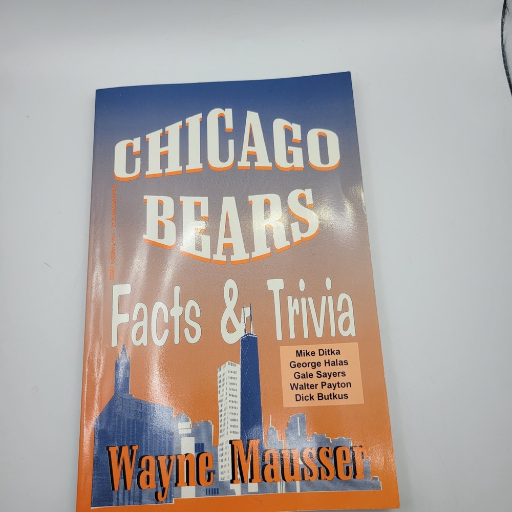 Chicago Bears Facts Trivia Wayne Mausser Signed‎ 1995 Paperback Book